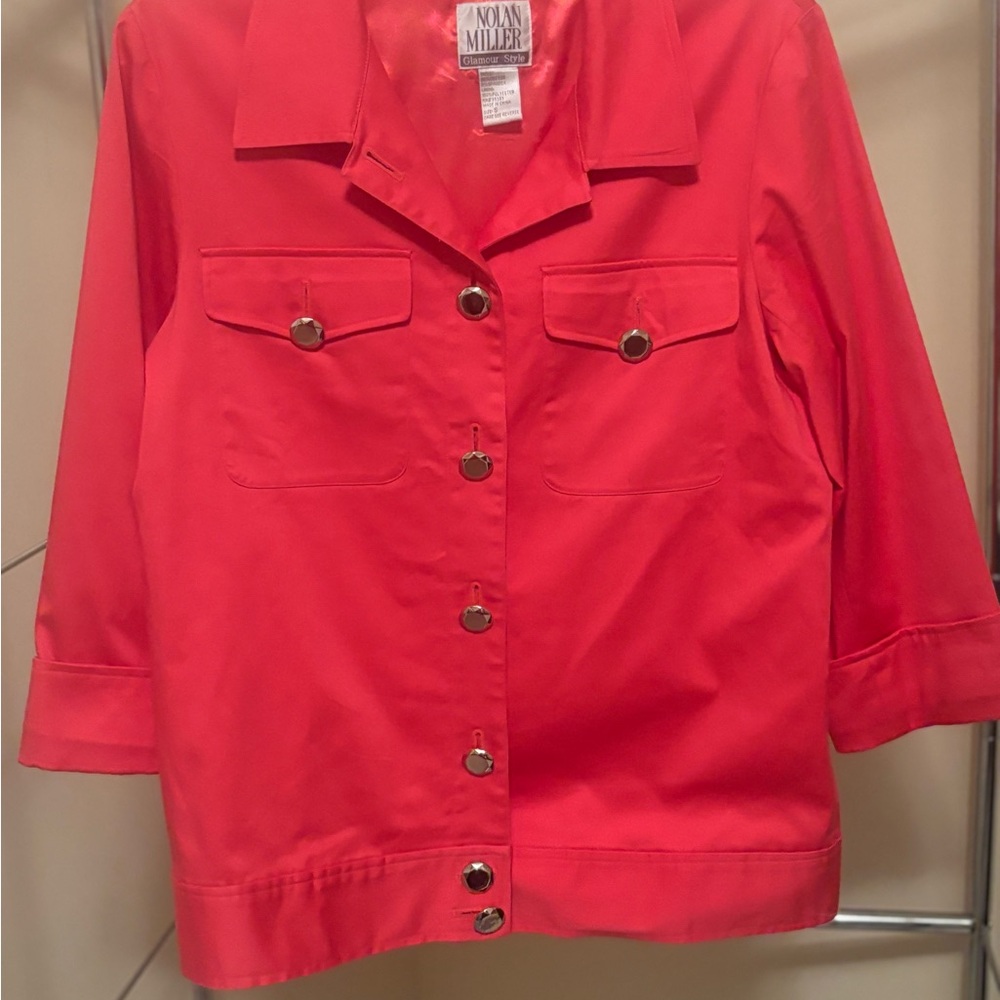 Nolan Miller Women's Vibrant Redish/orange Blazer size small